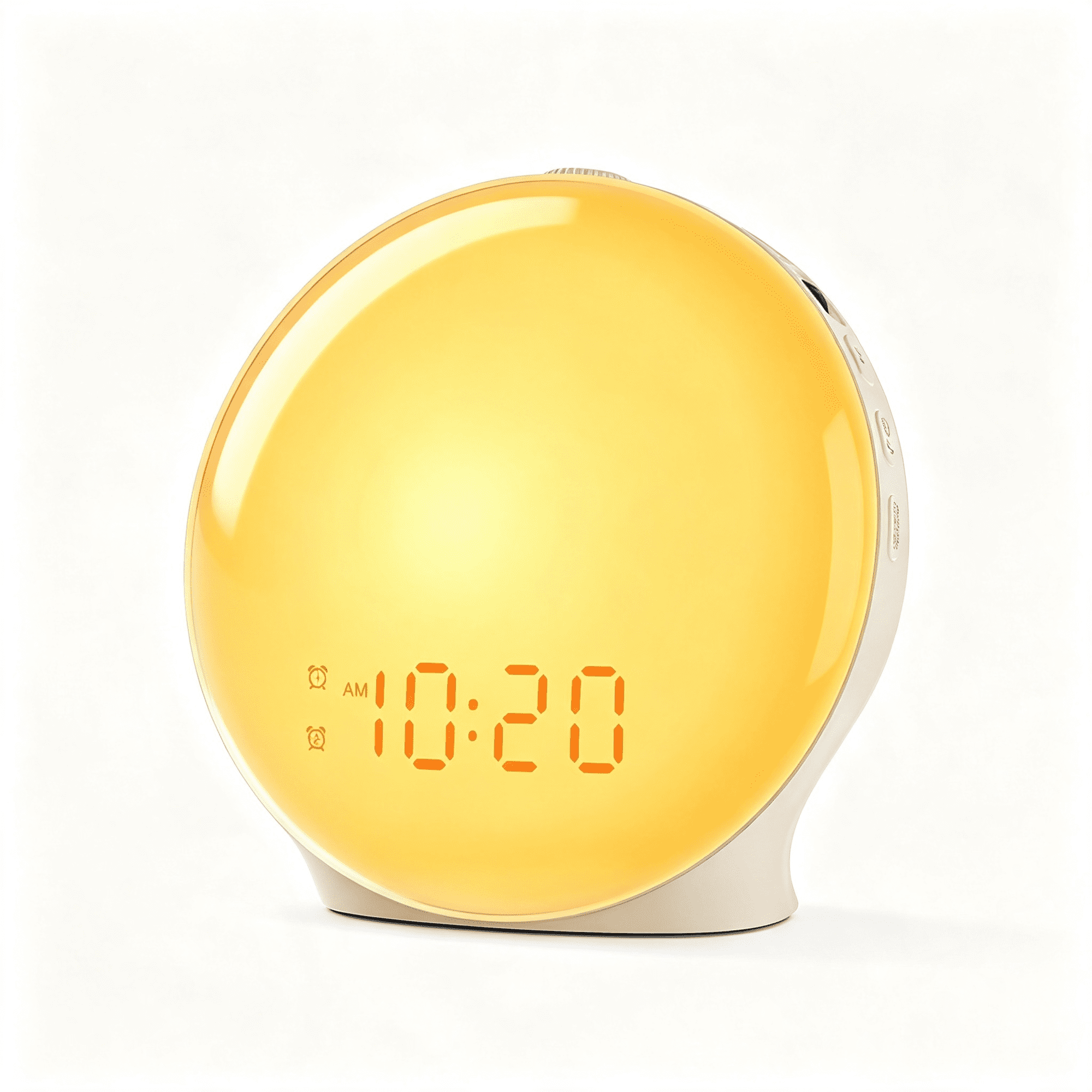 GJX Full-Screen Wake Up Light Sunrise Alarm Clocks for Bedrooms,White Noise Machine for Heavy Sleepers,25 Natural Sounds,Dual Alarms,Fm Radio,17 Dimmable Colors,Bluetooth Speaker