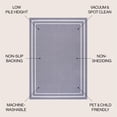 thumbnail image 3 of JONATHAN Y WASHABLE 8 x 10 Area Rug, Sloane 2-Stripe Border Washable - Gray/Cream, WSH125A-8, 3 of 7