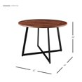 thumbnail image 5 of Pemberly Row Modern 42" Round Wood Table in Gliese Brown/Gunmetal, 5 of 5