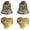 Bronze Gold, variant on Lampshade 4 Pack, ALUCSET Pendant Light Shades, Ceiling Fan Replacements Light Shade with 2.28" Fitter, 5.12" High 6" Diameter,Metal Daisy Etched Light Covers for Chandelier,Wall Sconces,Black Gold