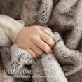 thumbnail image 3 of EVERGRACE Ultra Soft Luxury Fluffy Mink Faux Fur Throw Blanket, Thick Warm Fall Winter Blankets for Bed, Couch, Cozy Plush Reversible Blanket for Chair, Sofa (Ombré Hazel Brown, 60"x80"), 3 of 8