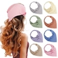 thumbnail image 5 of 8PCS Hair Scarves Headband Elastic Boho Bandanas Scarf, Chiffon Head Kerchief with Hair Pins for Women Girls Farmhouse Hair Accessories, 5 of 9