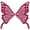 Gold, variant on Adult Butterfly Applique Patches Back Neck Lace Mesh Embroidery Corsage Accessories Wedding Dress Cloth Z05-Purple One Size