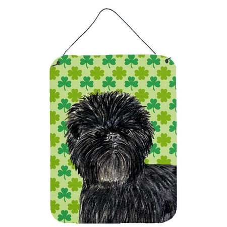 Affenpinscher St. Patricks Day Shamrock Portrait Wall or Door Hanging Prints