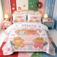 thumbnail image 2 of Manfei Merry Xmas Quilt Full,Modern Christmas Animals Full Bedspread Sets,3pcs,1 Coverlet and 2 Pillowcases, 2 of 7