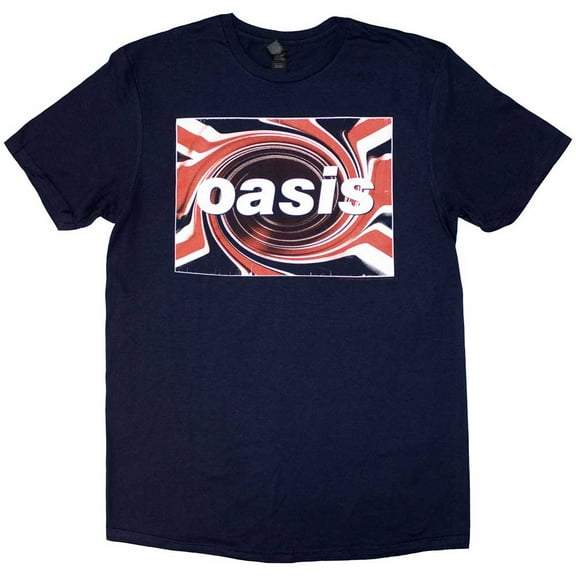 Oasis Men's Union Jack T-Shirt Navy Large | Officially Licensed Merchandise
