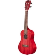 Kala Brand Music Co. Watercolor Meranti Collection, 4-String Ukulele, Right, RED, Concert (KA-MRT C)