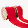 thumbnail image 3 of Cinta decorativa CSZD RIBBON, terciopelo rojo, 10 años, 10 m, bordes dorados, 3 of 9