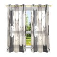 thumbnail image 6 of Yayeee Window Curtains Light Filtering 63"x52" Grommet Panel Pair Home Living Room Decor, Beige Cute Cats, 6 of 7