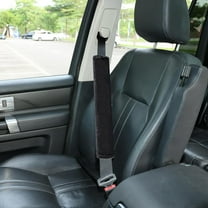 Soft Faux Fur Universal Fit Seatbelt Cover Car Truck SUV Airplane Seat Belt Shoulder Pad for Carmera Backpack Straps Neck Cushion Protector Extra Long 15.7in Black