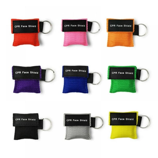 8 Pack CPR Face Shield Mask Keychain Keying Emergency Kit CPR Face