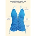 thumbnail image 5 of Swimsuits for All Women's Plunge Tankini Top, 5 of 5