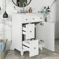 thumbnail image 4 of Harper & Bright Designs 24" Bathroom Vanity Sink Combo for Small Space, White Bathroom Vanity Cabinet with 2 Storage Drawers and Door, 4 of 13