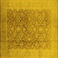 thumbnail image 1 of Ahgly Company Indoor Square Oriental Yellow Traditional Area Rugs, 7' Square, 1 of 4