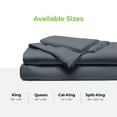 thumbnail image 6 of Cariloha Resort Bamboo Viscose 4-Piece Bed Sheet Set - Cooling, Odor-Resistant, Sustainable, Hypoallergenic, Soft and Durable - Flat and Fitted Sheets and Two Pillowcases - King - Blue Lagoon, 6 of 7