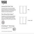 thumbnail image 5 of VIGO Ryland 50-inch Frameless Shower Door with .375-in. Clear Glass/Chrome Hardware, 5 of 10