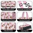 thumbnail image 3 of Teacher Tote Bag,Pink Footballs with Bows Pattern Teacher Utility Tote Bag,Large Work Tote Bags for Women with Multiple Pockets,Top Zipper Closure,13.8x10.6x6.7 Inch, 3 of 5