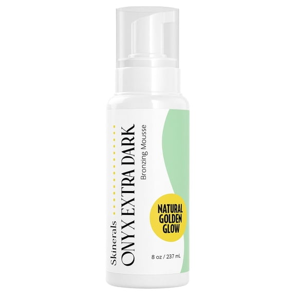 Mousse autobronceadora Skinerals Organic Extra Dark, 240 ml, ónix