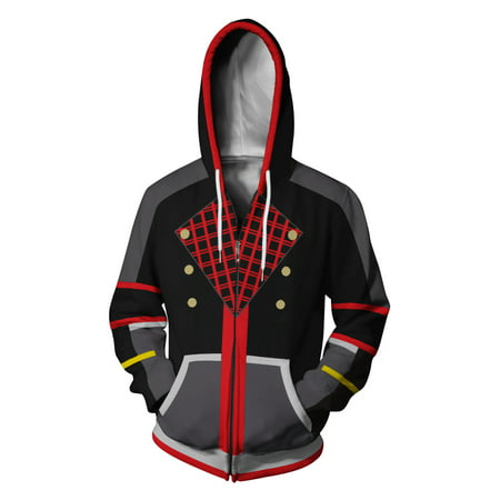 2019 Womens Hoodies Kingdom Hearts 3D Printing Sport Casual Loose Zipper Coat Fashionable Hoodie Autumn and