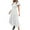 White, variant on Admvng Dresses for Women Fashion Sexy Solid Short Sleeve Round Neck Pleated Dresses Ankle Dress Long Dress S-2XL