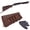 Coffee, variant on Leather Shotgun Buttstock Cover Sleeve Ammo Holder 12 Guage Fit Right Handed