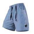 thumbnail image 7 of HKYNLAG Mens Running Shorts Quick Dry Workout Shorts Casual Drawstring Elastic Athletic Gym Shorts with Pockets Light Blue M, 7 of 7