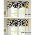thumbnail image 4 of Animal Leopard Flower Sunflower Window Valance Curtain Kitchen Cafe Short Curtains Living Room Tie-Up Valance Curtain, 4 of 6