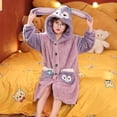 thumbnail image 4 of Pijama de Anime Sanrio Kuromi Cinnamoroll para niños, pantalones de manga larga engrosados, terciopelo Coral, dibujos animados, ropa de dormir para niños y niñas, Otoño e Invierno, 4 of 4