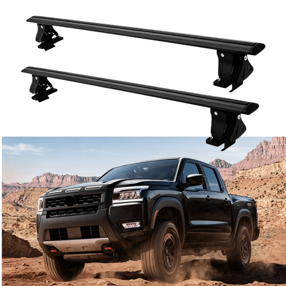 Lockable Crossbars W/O Roof Rail Rack for Nissan Frontier 2022-2026, Rooftop Cargo Carrier Luggage Rack Crossbar, Silver