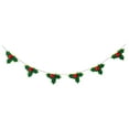 thumbnail image 4 of Kuntesetty 180cm Christmas Felt Garland Decoration Decorative Accessories Ready to Hang 3 Leaves Design, 4 of 9