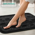 thumbnail image 2 of Ultra Soft Non Slip and Absorbent Bathroom Rug 3 Piece Memory Foam Bath Mat Rug Set, Black Waffle Design, 2 of 6