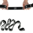 thumbnail image 2 of Banda de estiramiento de yoga Unique Bargains con 8 lazos para un estiramiento efectivo en negro y gris, 2 of 7