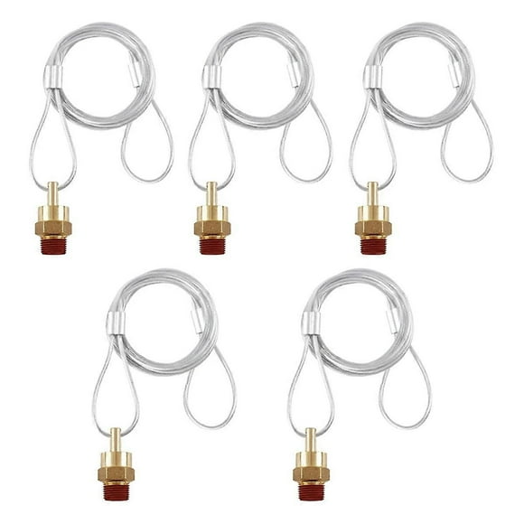 5PCS Air Tank Drain Valve Plug Connector with 60inch Cable, Air Compressor Drain Valve Cable for Semi Trucks B