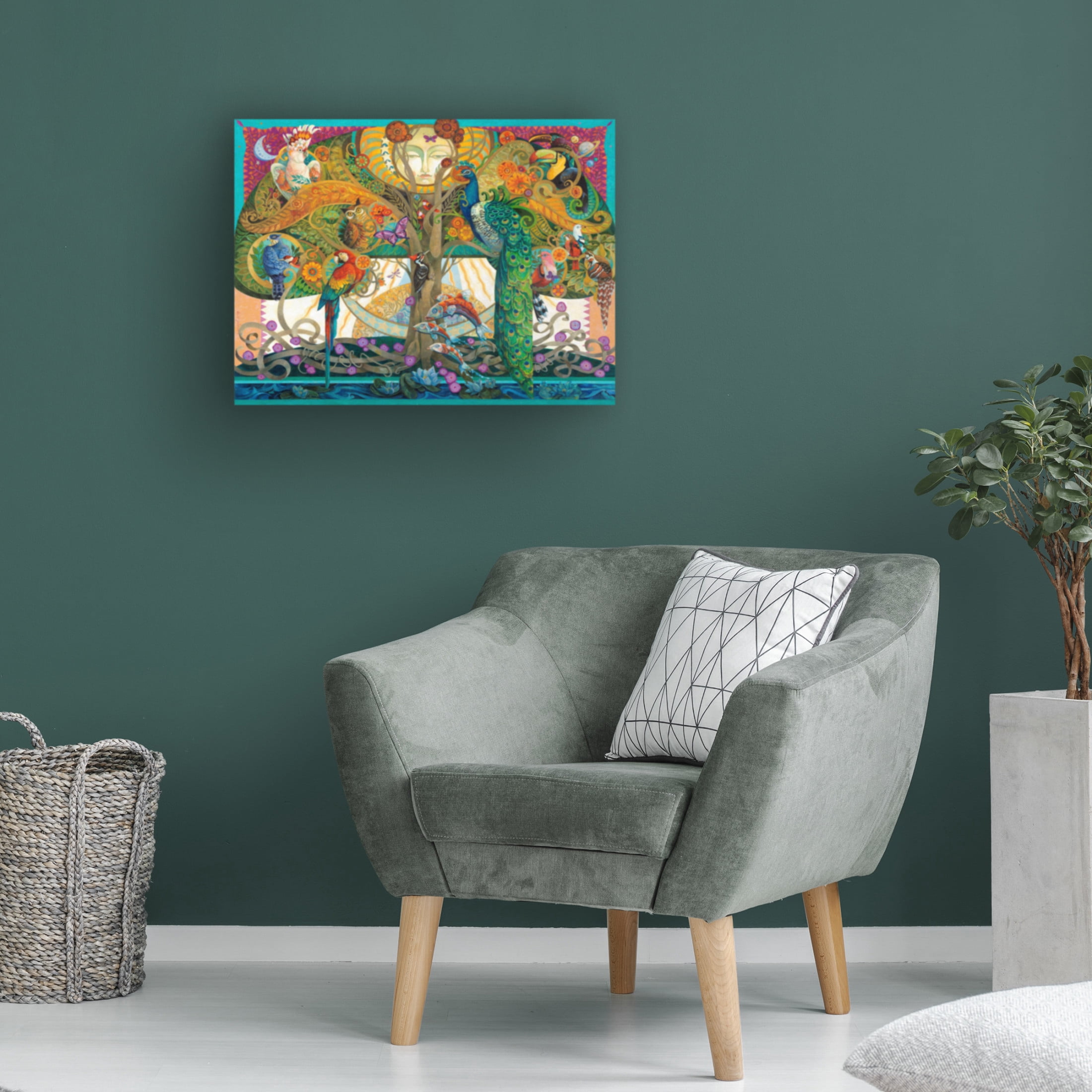 Canvas Wall Art - David Galchutt 'On the 5th Day' Wall Art for Living Room, Bedroom, or Office Décor by Trademark Fine Art - 19 x 14 Inches