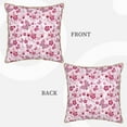 thumbnail image 3 of Fotbe Flower Butterfly Pattern Velvet Decorative Throw Pillow Covers with Elegant Piping, Soft Plush Cushion Cover for Sofa, Bed, Car, Office-16"x16", 3 of 8