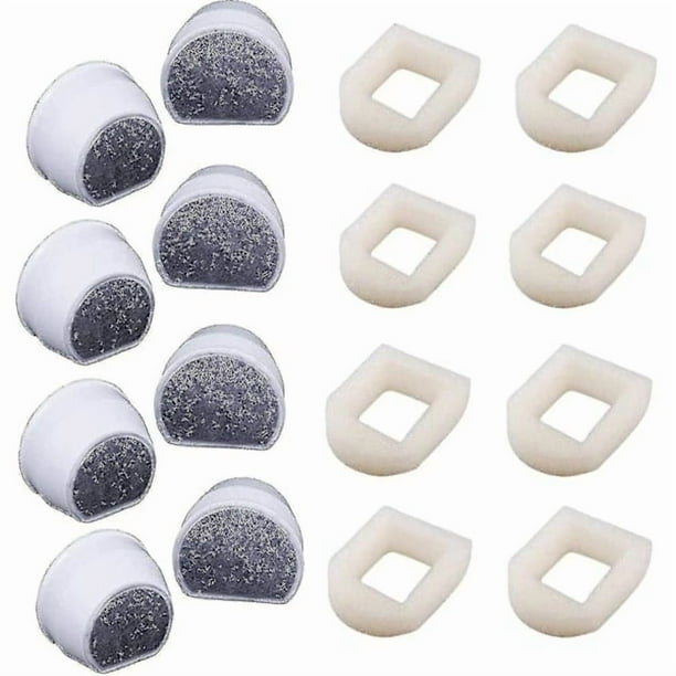 16-pack foam pre-filter and carbon filter compatible with Petsafe Drinkwell Fountain Inox 360 Avalon