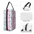 thumbnail image 5 of Uemuo Striped Flamingo Pattern Portable Toiletry Bags with Handle, Waterproof travel Make up Bags for Women, Large Capacity Travel Cosmetic Bags, 5 of 9
