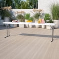 thumbnail image 4 of 18''W x 96''L Granite White Plastic Folding Training Table, 4 of 7