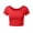 Red, variant on Staron Summer Women's Crop Tops Short Sleeve Round Neck Casual Comfy Basic Blouses Mini Top Sleepshirts, Sky Blue FREE SIZE