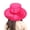 Hot Pink, variant on Fascinators Hats for Women Elegant Flower Organza Sun Hat Derby Wedding Tea Party Beach Wide Brim Hats Yellow