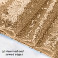 thumbnail image 3 of 2-piece sequin Table Flag, 12 "x 108", suitable for birthday, wedding, banquet, holiday party decoration - Champagne gold, 3 of 5
