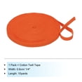 thumbnail image 2 of Uxcell Cotton Twill Tape Cotton Ribbon Bias Binding Tape Herringbone Webbing Trim for Sewing Binding Gift Orange 1/4", 2 of 6
