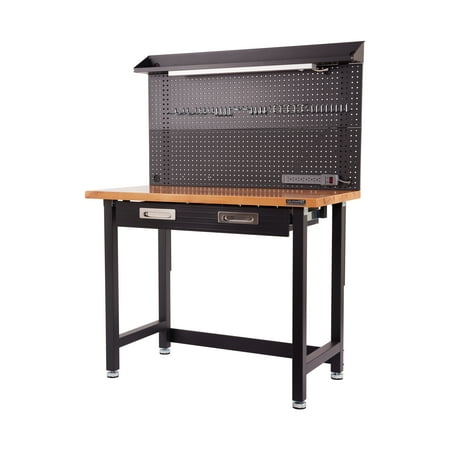 Seville Classics UltraHD Commercial Heavy-Duty Workcenter, with Pegboard