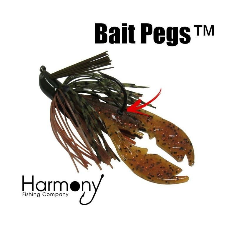 Bait Pegs 100 Pack - Rubber pegs for pegging soft plastic fishing lures to  hooks, jigs, chatterbaits, etc 