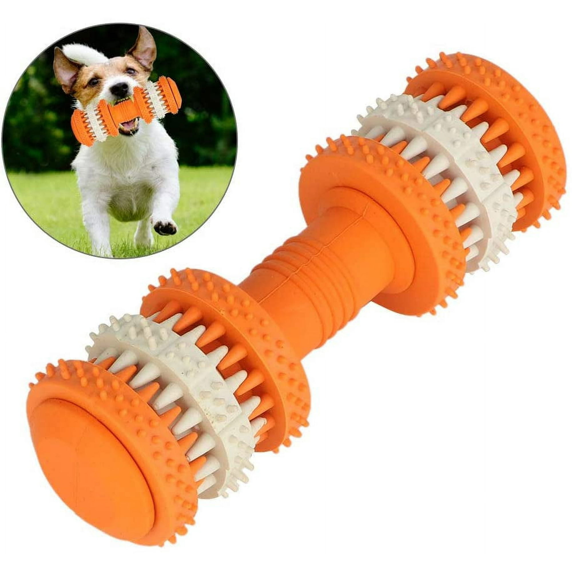 Dog Toys Dumbbell Dog Toys Silicone Dog Chew Toys Pet Interactive Training Toys Dental care and chewing fun for dogs