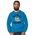 thumbnail image 3 of Funny Dad Joke Yolks Crack Me Up Men's Crewneck Sweatshirt Brisco Brands X, 3 of 6