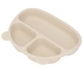 thumbnail image 1 of Suction Plate, Silicone Toddler Bear Shaped Baby Plate with Suction 3 Partition Design High Temperature Resistance Baby Plates for Dining Room, Kindergarten, 1 of 7