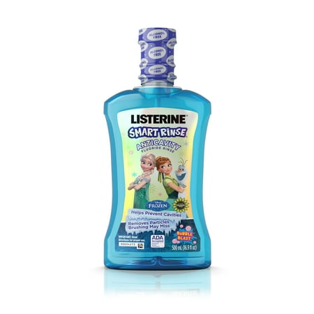 (2 pack) Listerine Smart Rinse Kids Alcohol-Free Mouthwash, Bubble Gum, 500 (Best Mouthwash For Gum Disease Australia)