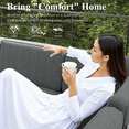 thumbnail image 3 of LayinSun 6 Pieces Modern Aluminum Patio Furniture Set with Coffee Table, Outdoor Modular Sectional Conversation Set L-Shaped Sofa for Backyard, 3 of 9