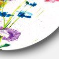 thumbnail image 3 of Designart « Aquarelle Indigo, Verte et Jaune » Art Mural Rond en Métal Style Ferme - Disque de 36, 3 of 5